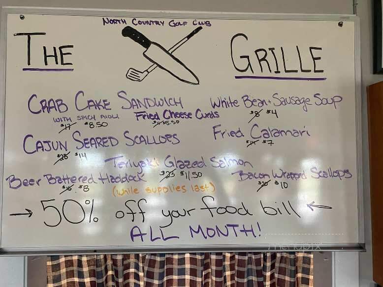 North Country Golf Club - Rouses Point, NY menu_pic