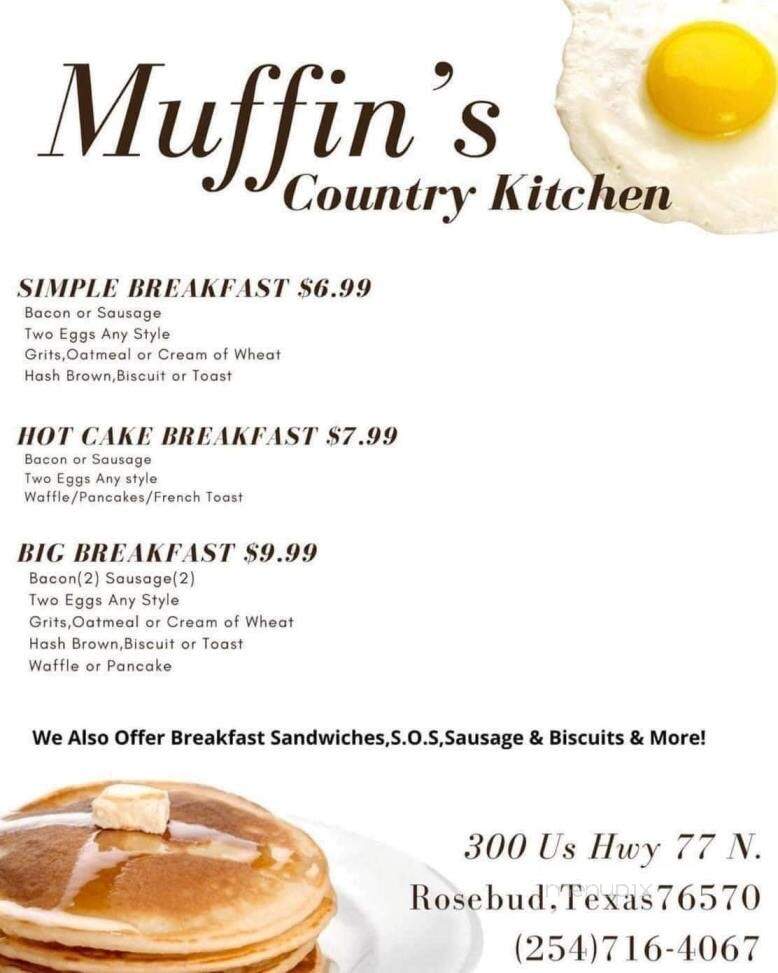 Muffin's Country Kitchen - Rosebud, TX