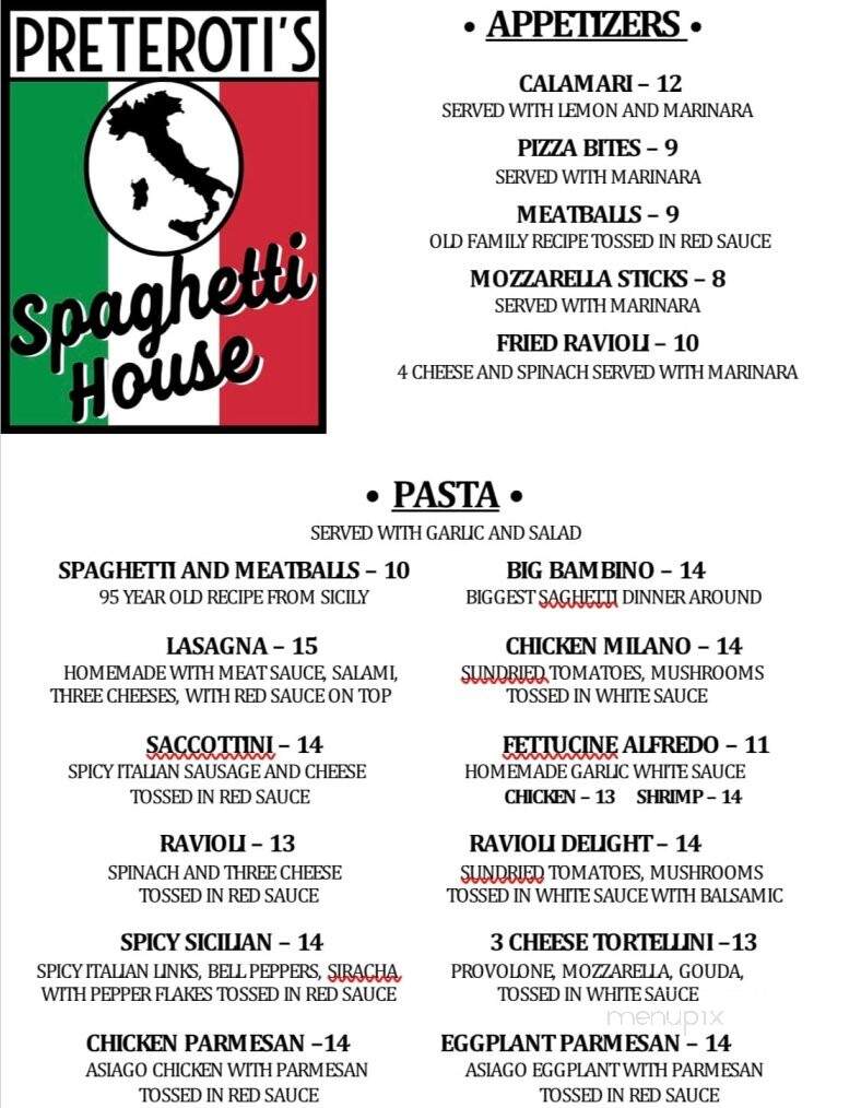 Preteroti's Spaghetti House - Findlay, OH