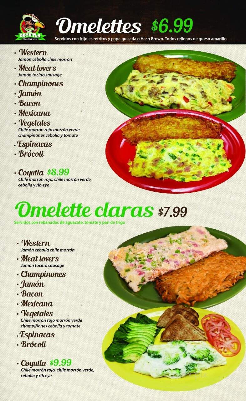 Taqueria Coyutla - Laredo, TX menu_pic