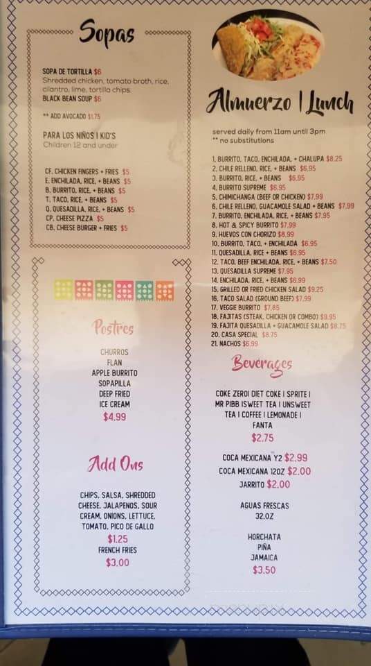 Don Nacho's - Palmetto, GA menu_pic