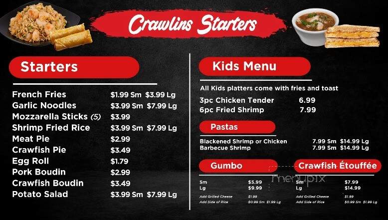Crawlins Seafood - Terrytown, LA menu_pic