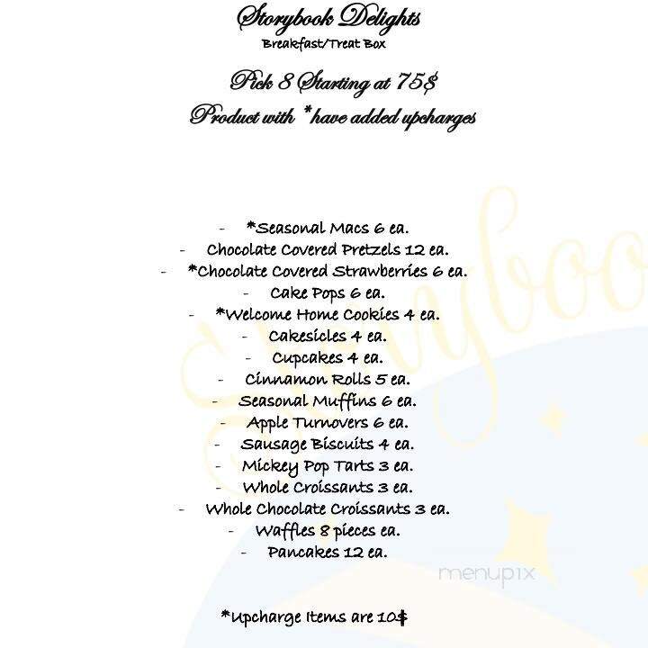 Storybook Delights - Orlando, FL menu_pic