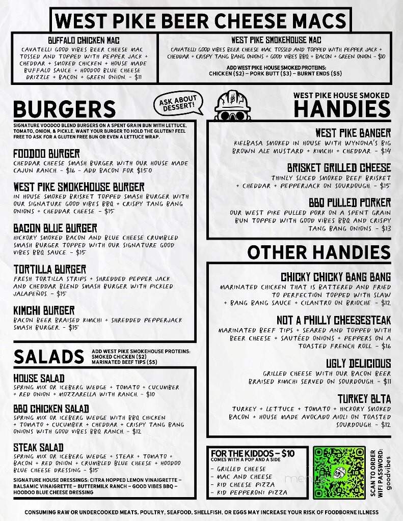 Voodoo Brewing - Houston, PA menu_pic