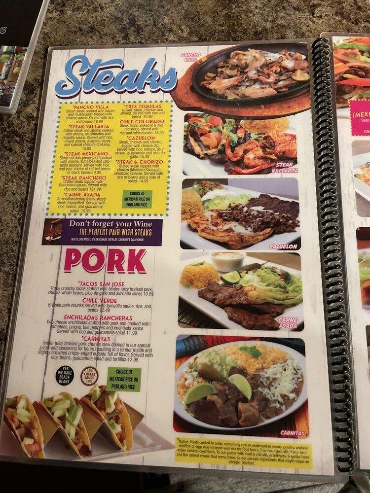 Tequilas Tacos and Bar - Charlotte, NC menu_pic