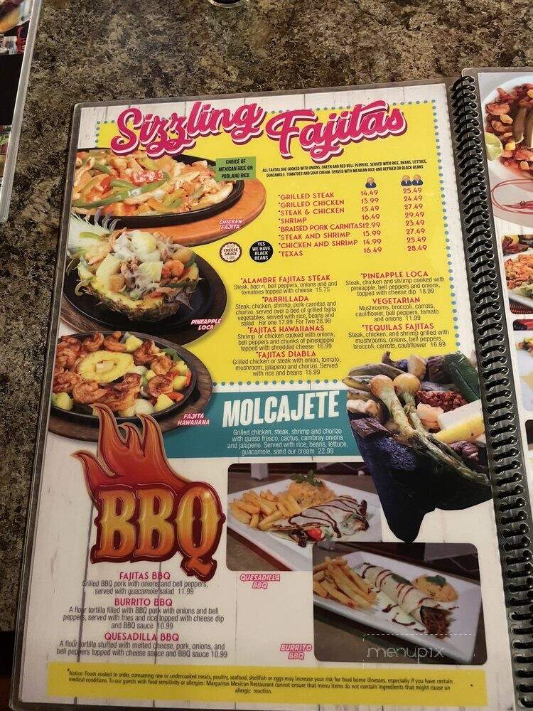 Tequilas Tacos and Bar - Charlotte, NC menu_pic