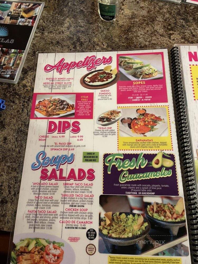 Tequilas Tacos and Bar - Charlotte, NC menu_pic