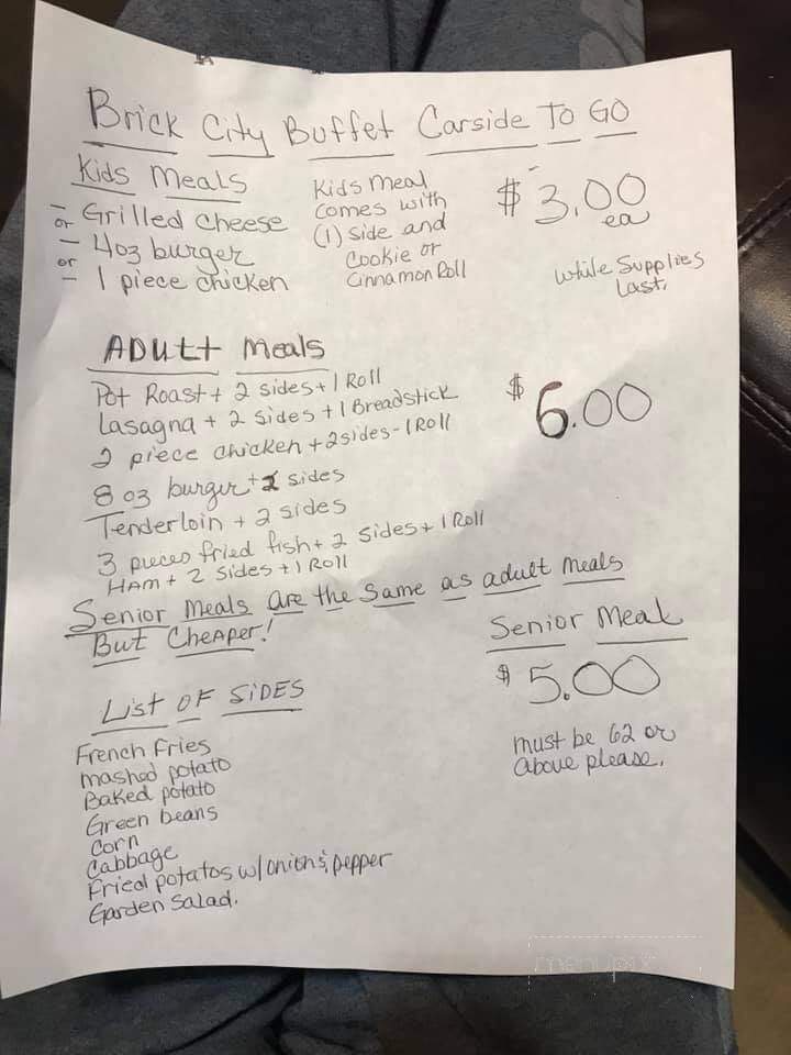 Brick City Buffett & Grill - Mexico, MO menu_pic