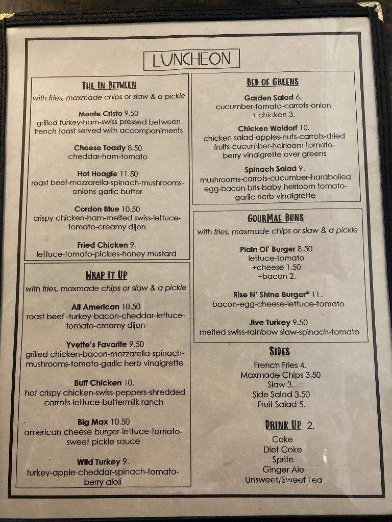 Maxyne's - Hartsville, SC menu_pic
