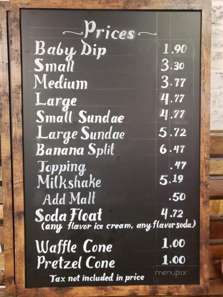 Manning's Farmhouse Ice Cream Shoppe - Kingston, PA menu_pic