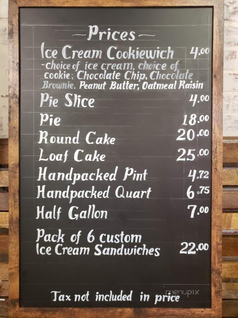 Manning's Farmhouse Ice Cream Shoppe - Kingston, PA menu_pic