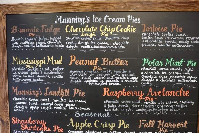 Manning's Farmhouse Ice Cream Shoppe - Kingston, PA menu_pic