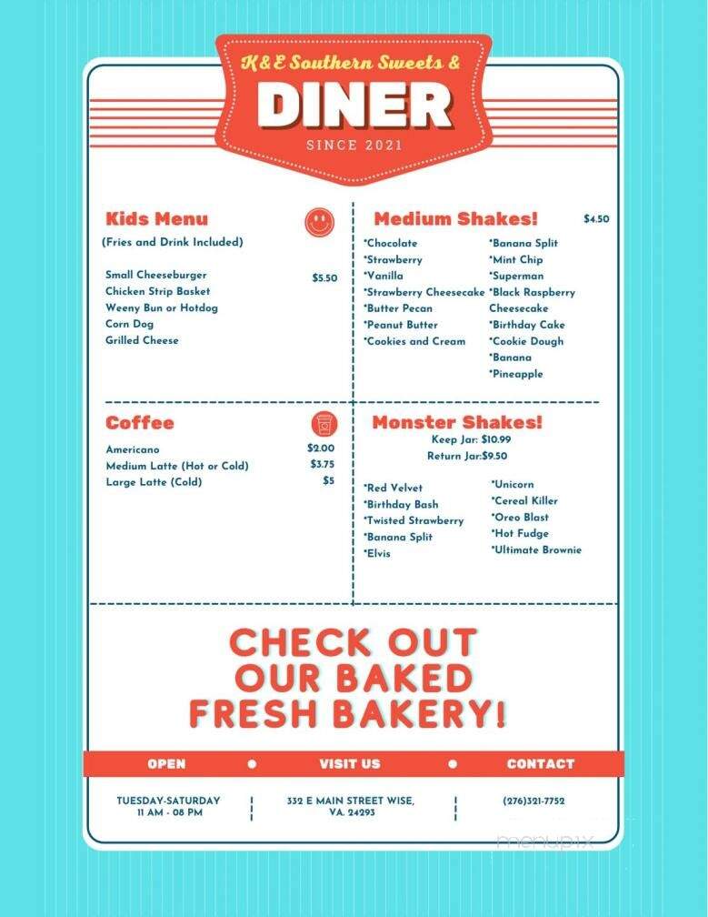 K&E Southern Sweets - Wise, VA menu_pic