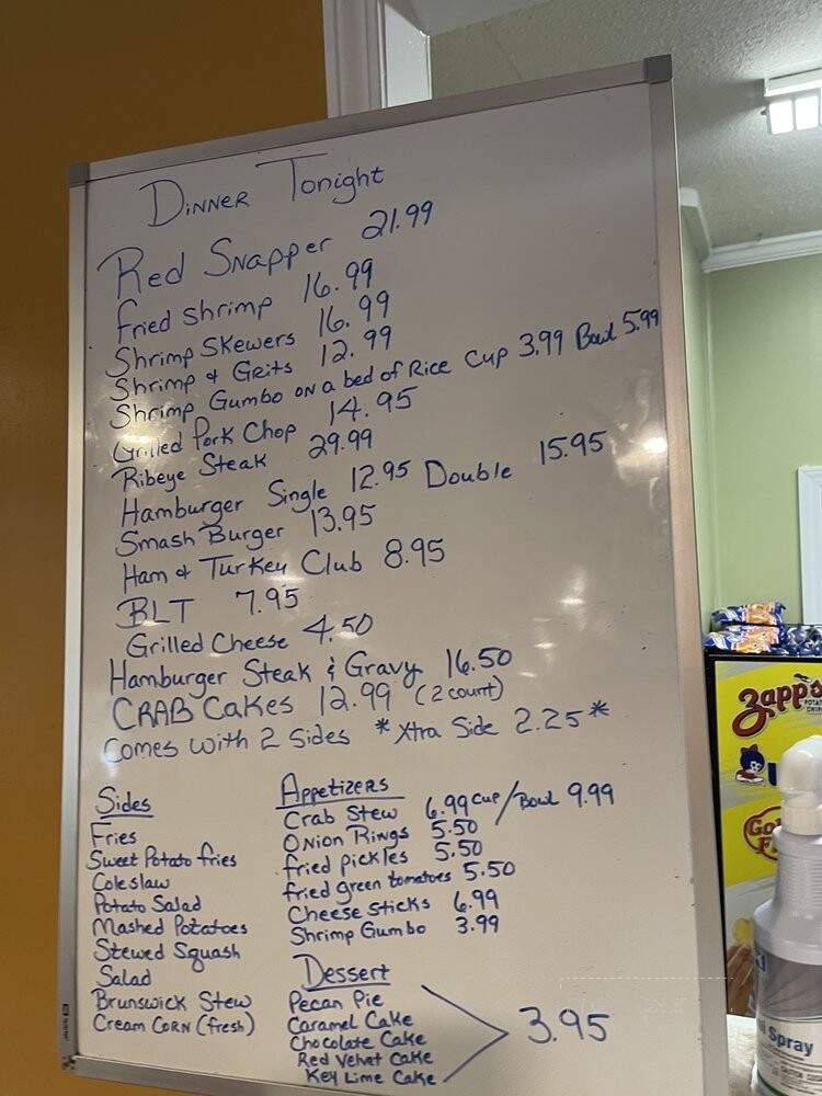 Paula's Kitchen - Lyons, GA menu_pic