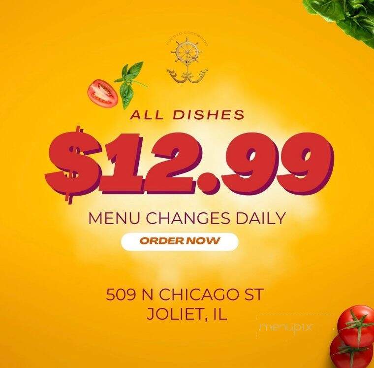 Puerto Escondido - Joliet, IL menu_pic