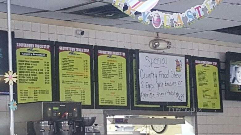 Grovertown Truck Plaza - Grovertown, IN menu_pic