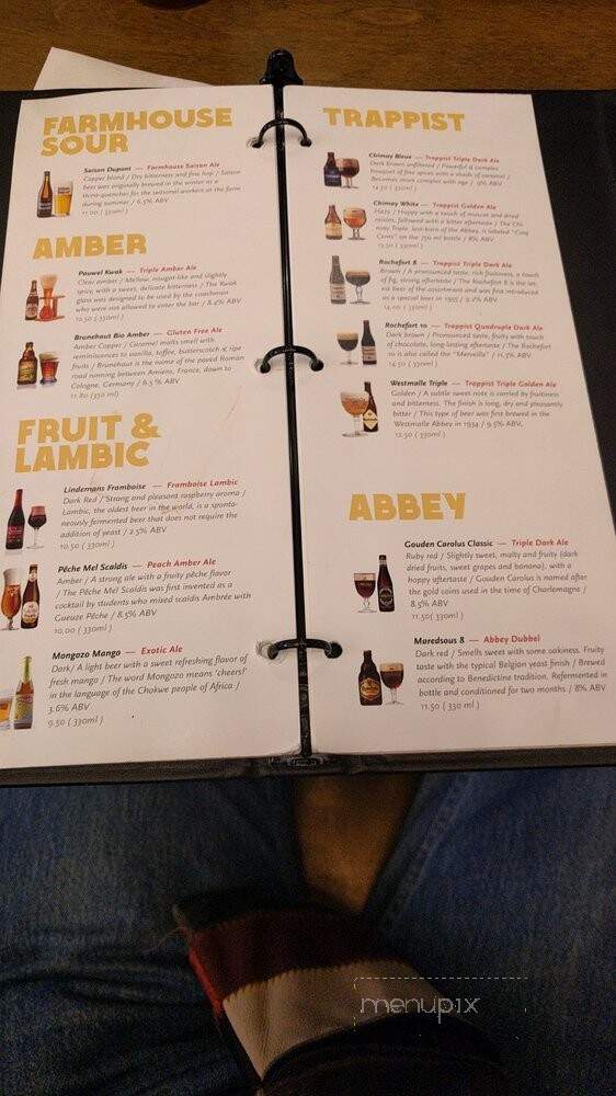 Belgian Beer Cafe - Calgary, AB menu_pic