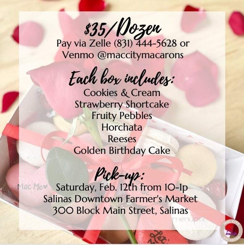 Mac City Macarons - Salinas, CA menu_pic