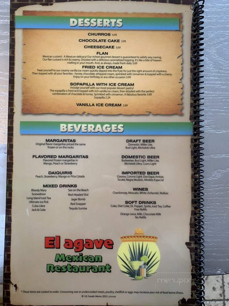 El Agave Mexican Restaurant - Chattanooga, TN menu_pic
