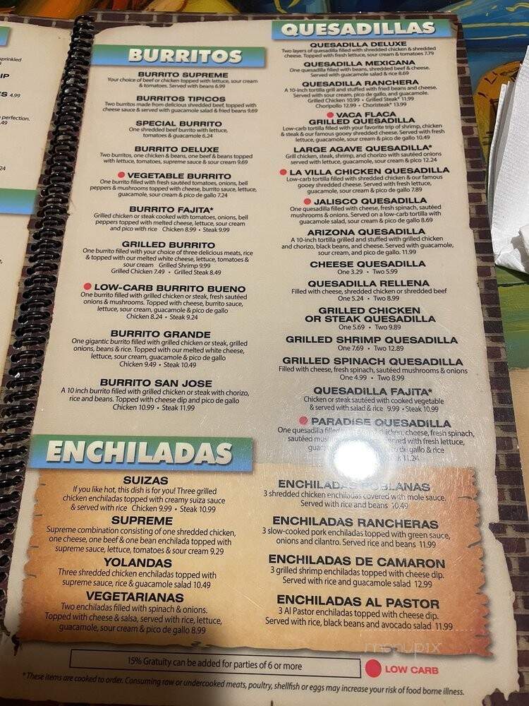 El Agave Mexican Restaurant - Chattanooga, TN menu_pic