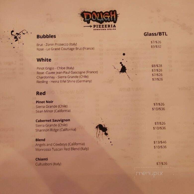 Dough Pizzeria - Opelika, AL menu_pic