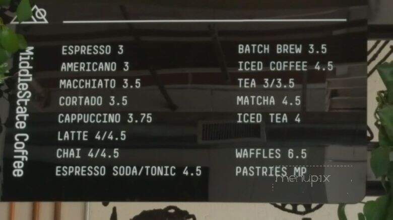 Middle State Coffee - Denver, CO menu_pic