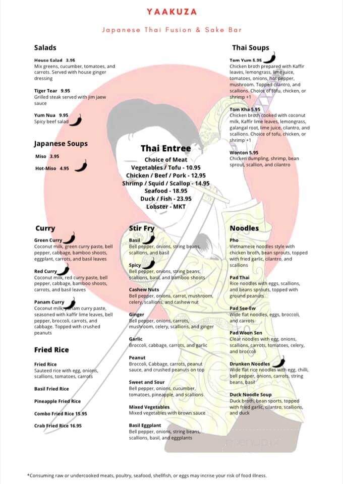 Yaakuza Japanese Thai Fusion & Sake Bar - Merritt Island, FL menu_pic