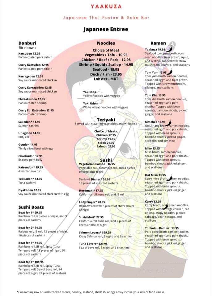 Yaakuza Japanese Thai Fusion & Sake Bar - Merritt Island, FL menu_pic