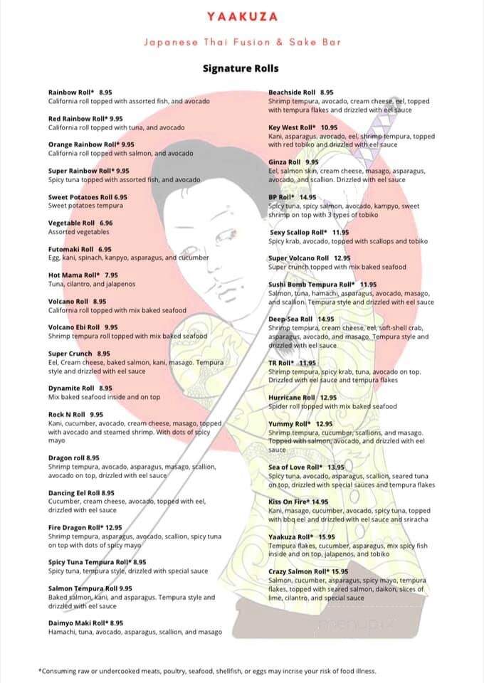 Yaakuza Japanese Thai Fusion & Sake Bar - Merritt Island, FL menu_pic