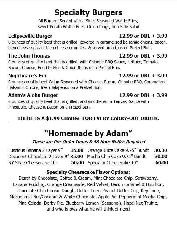 Main Street Tavern - Hopkinsville, KY menu_pic