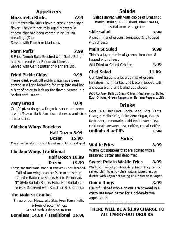 Main Street Tavern - Hopkinsville, KY menu_pic