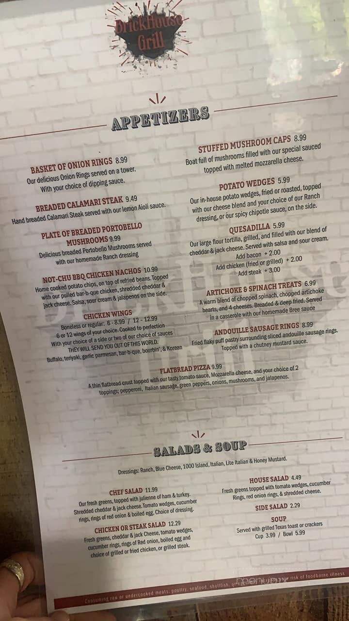 Brickhouse Grill - Lebanon, MO menu_pic