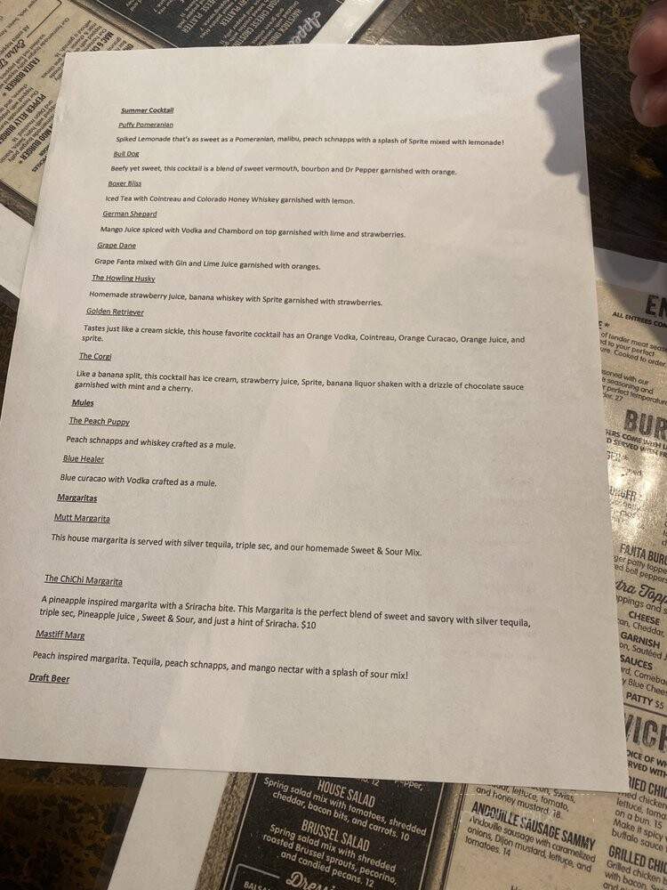 Lazy Dog Saloon - Ridgway, CO menu_pic