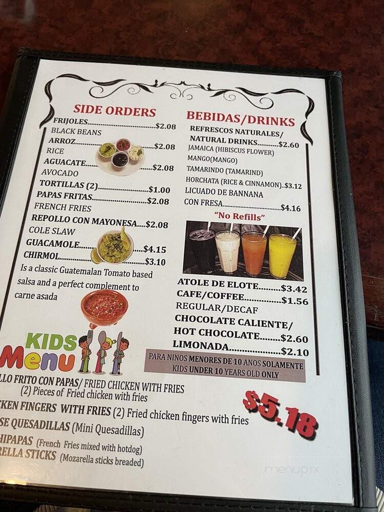 Pupuseria Marelyn - Cleveland, TN menu_pic