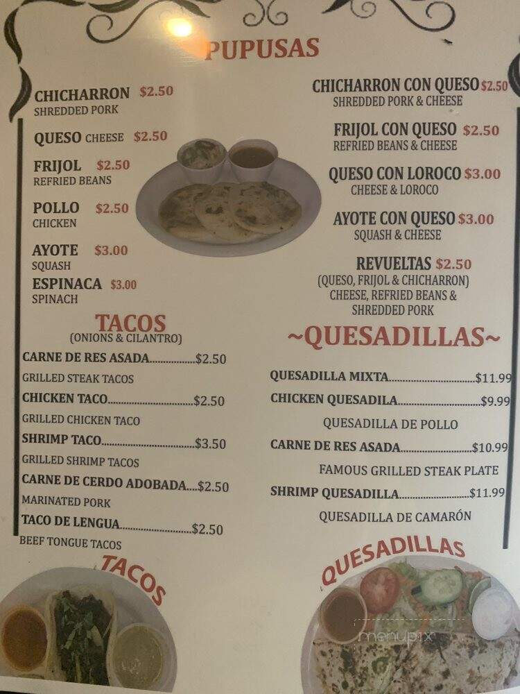 Pupuseria Marelyn - Cleveland, TN menu_pic