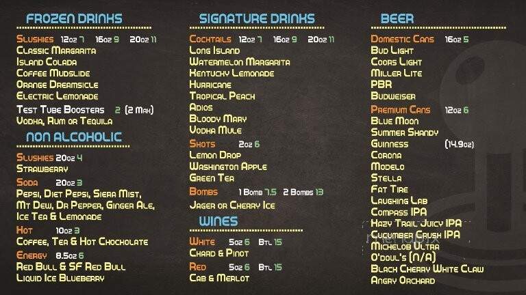 The Control Room - Colorado Springs, CO menu_pic