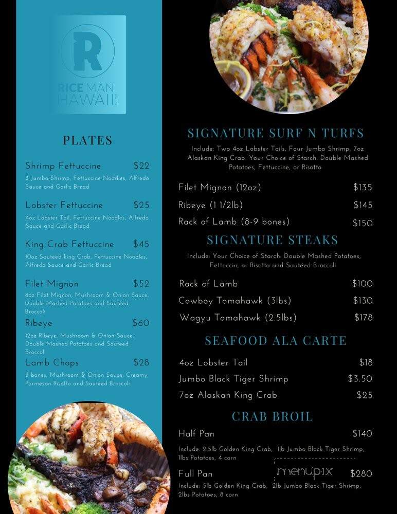 The Rice Man Hawaii - Honolulu, HI menu_pic