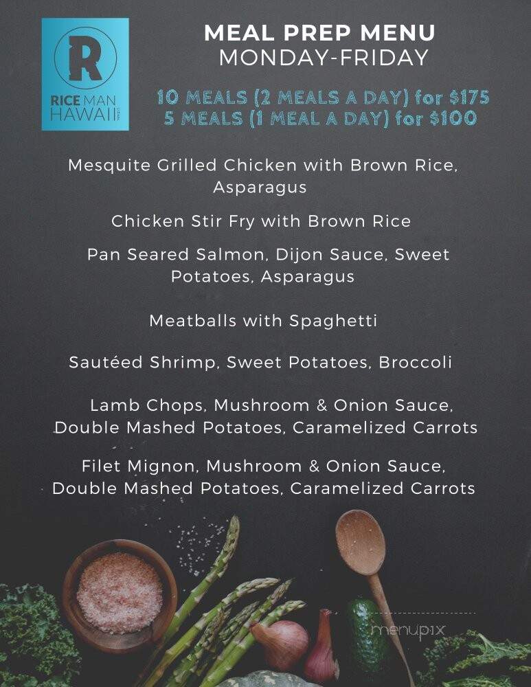 The Rice Man Hawaii - Honolulu, HI menu_pic