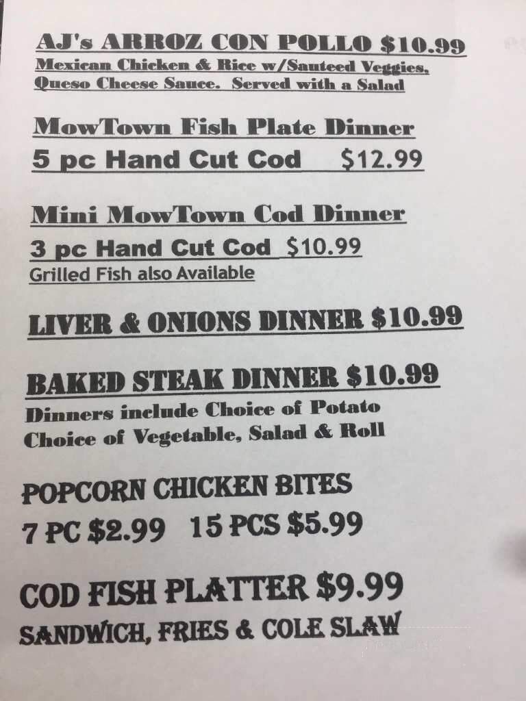 Mona Lisa's Restaurant - Mowrystown, OH menu_pic