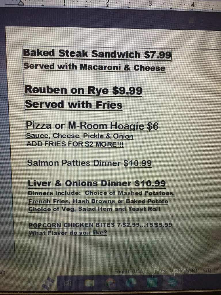 Mona Lisa's Restaurant - Mowrystown, OH menu_pic