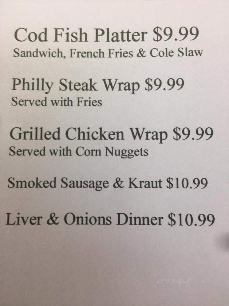 Mona Lisa's Restaurant - Mowrystown, OH menu_pic