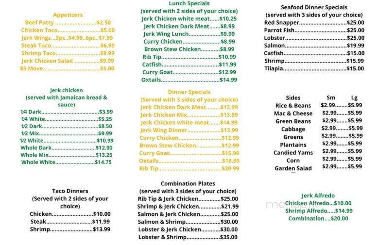 Lickle Jamaica Restaurant - Maywood, IL menu_pic