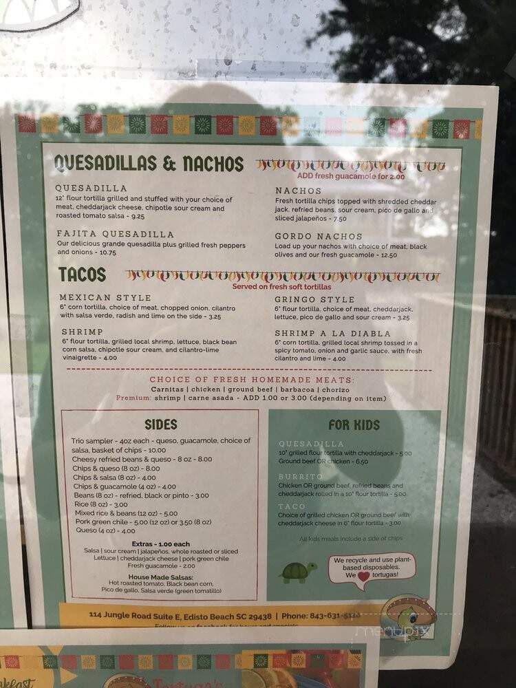 Tortuga's Mexican Grill - Edisto Island, SC menu_pic
