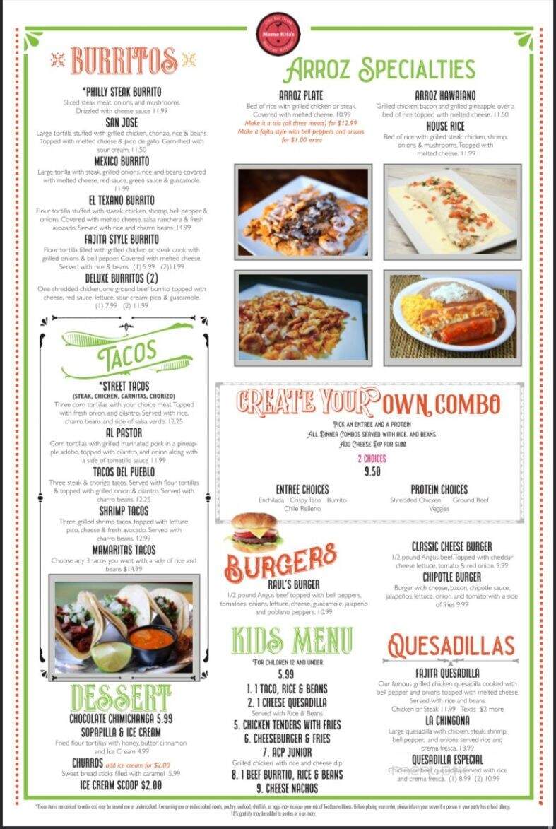 Mama Rita's Mexican Kitchen - Dawson, GA menu_pic
