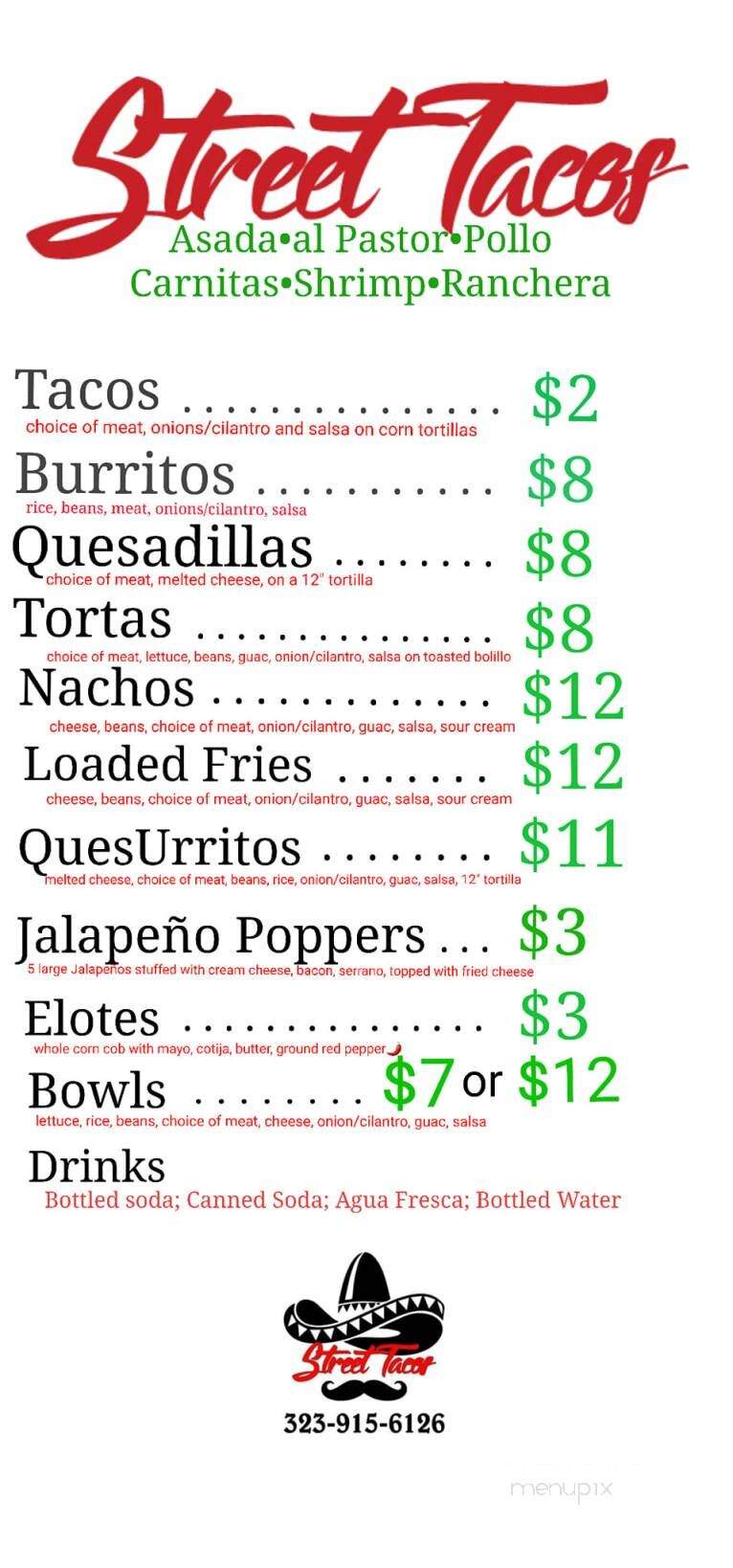 Street Tacos - Bullhead City, AZ menu_pic