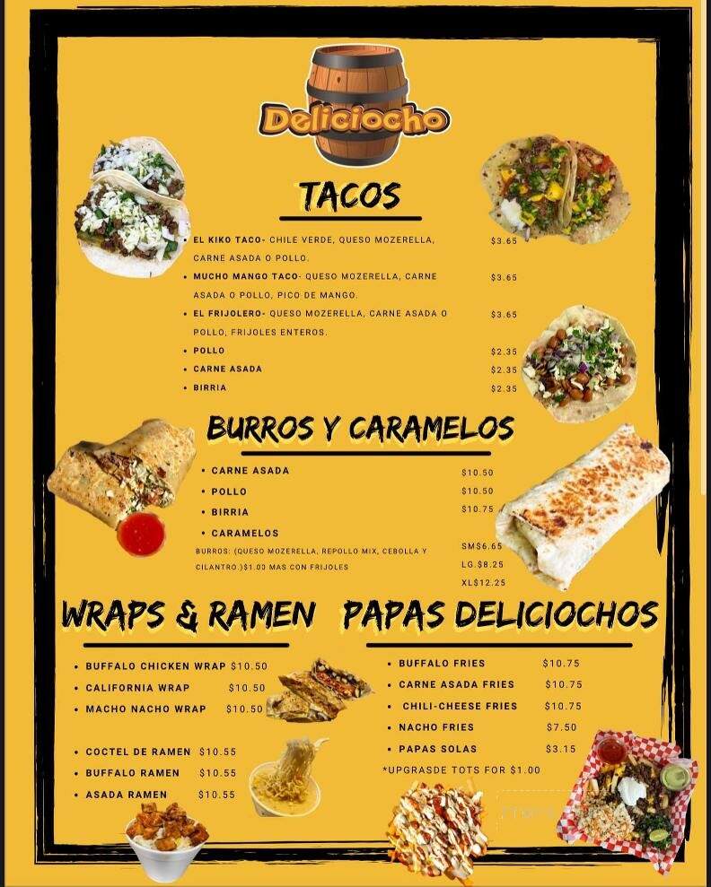 Deliciocho - Tucson, AZ menu_pic