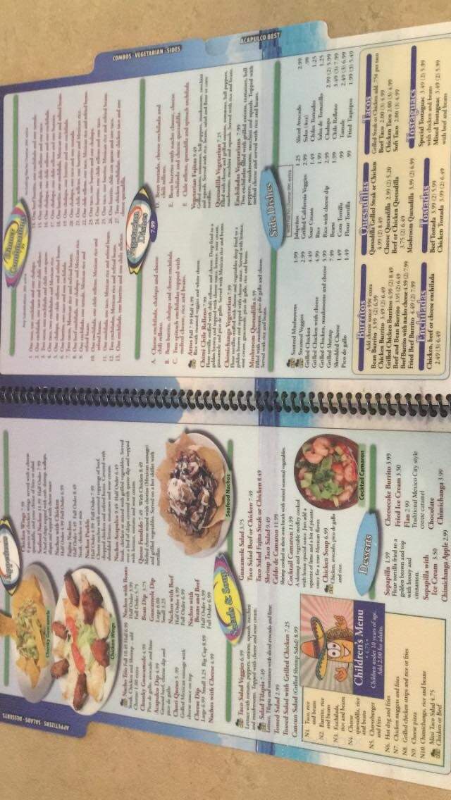 Acapulco Grill - Columbia, KY menu_pic