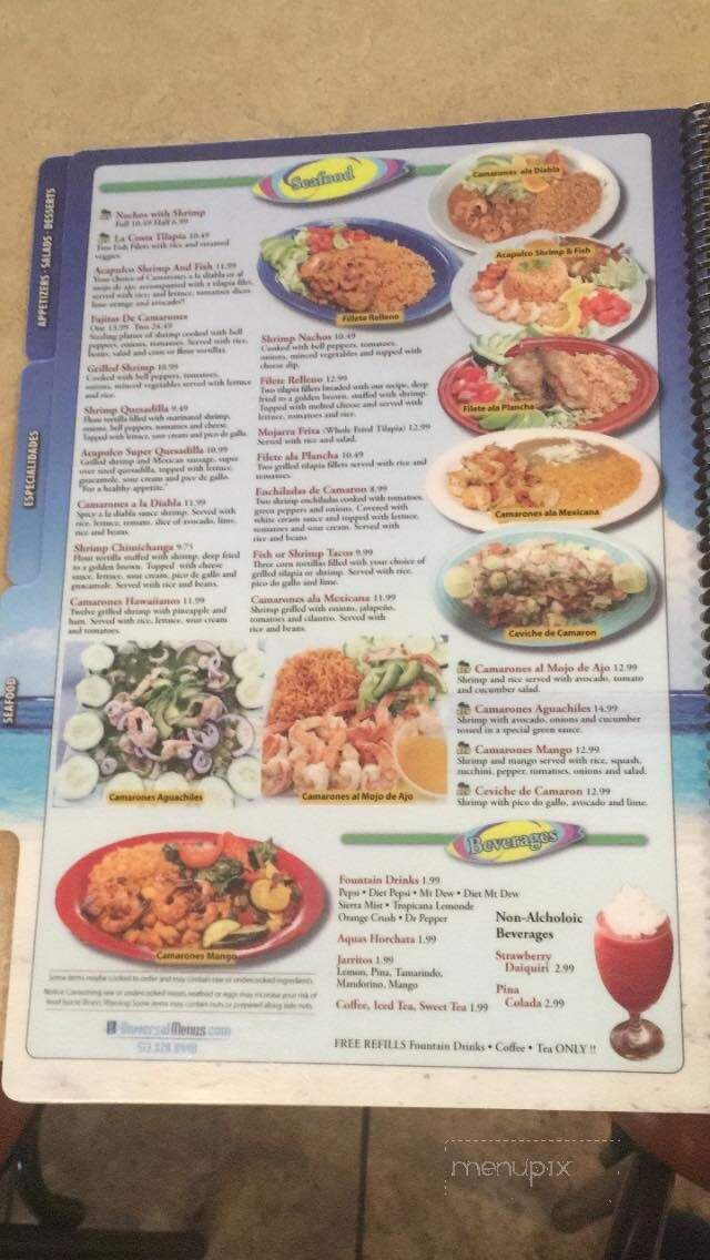 Acapulco Grill - Columbia, KY menu_pic