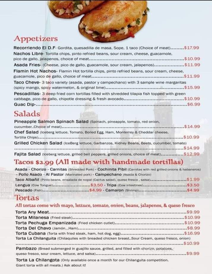 La Chilanguita Mexican Restaurant - Clearlake, CA menu_pic