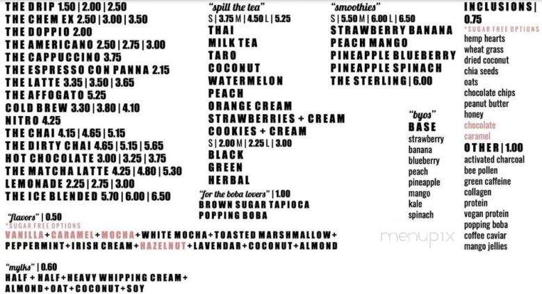 Tasa Espresso and Smoothie Bar - Bullhead City, AZ menu_pic